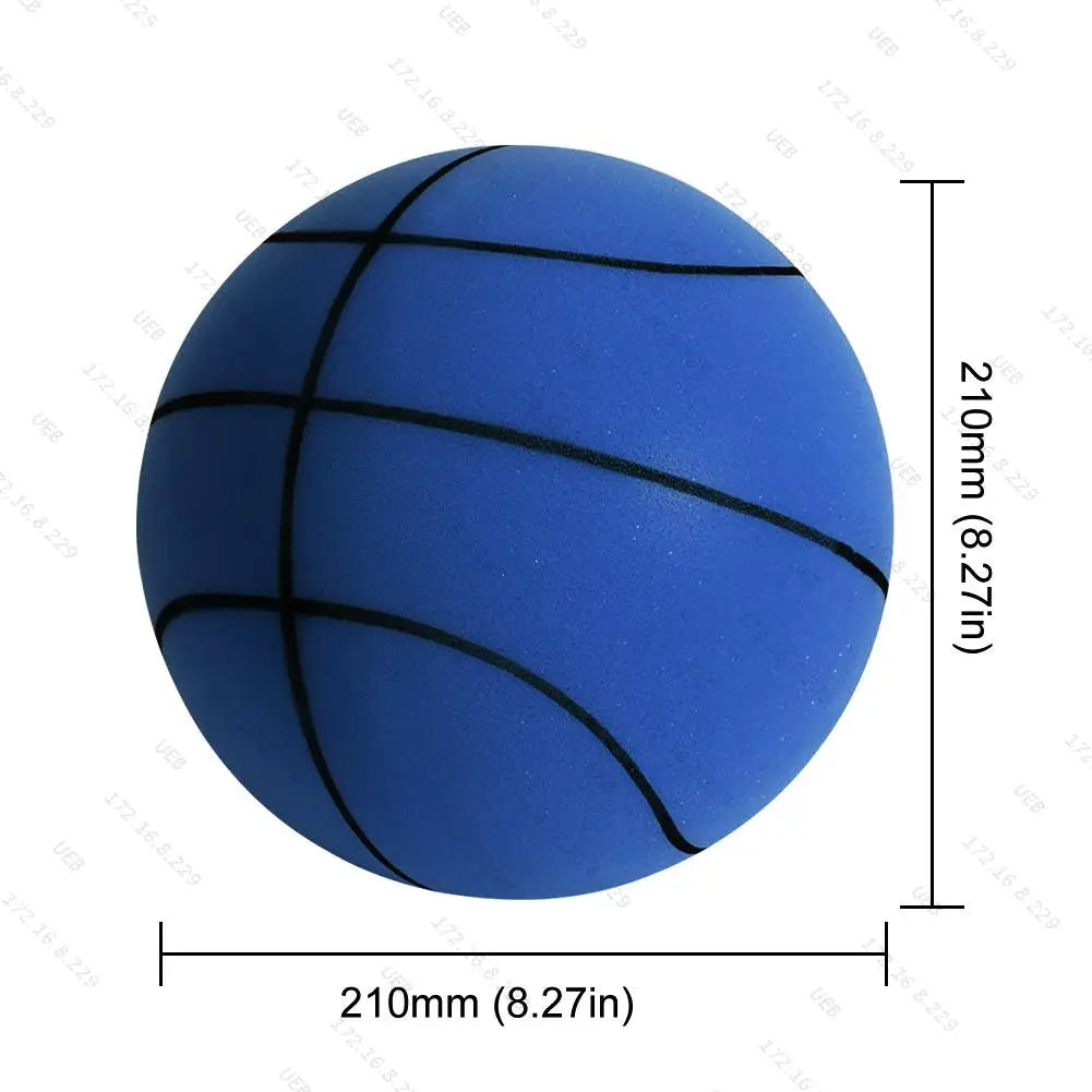 Kids Silent Foam Basketball — Indoor Squeezable Bounce Ball, Sizes 3/5/7