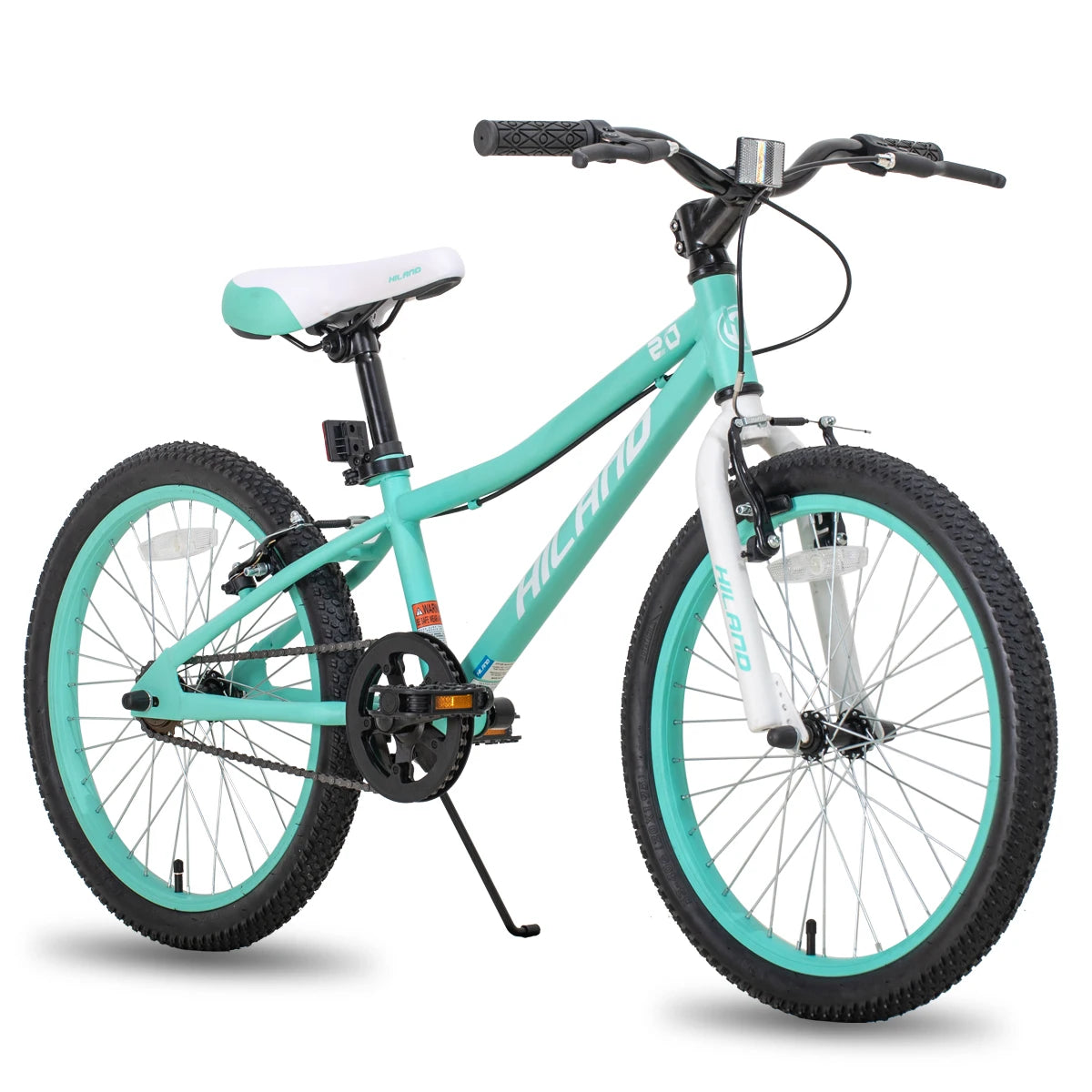 20-Inch (500mm) Kids Mountain Bike – Single-Speed Bicycle for Boys & Girls with Dual Hand Brakes & Kickstand