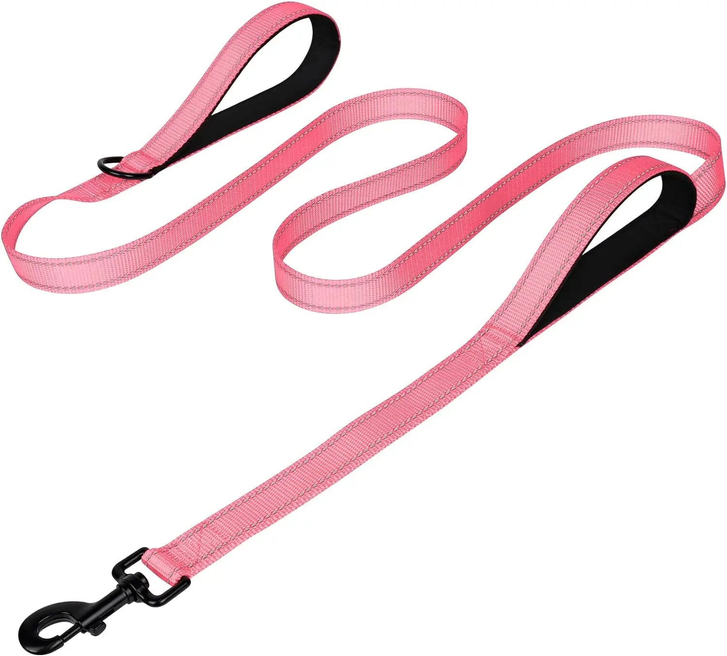 Heavy-Duty Double Handle Reflective Dog Leash for Large & Extra-Large Breeds