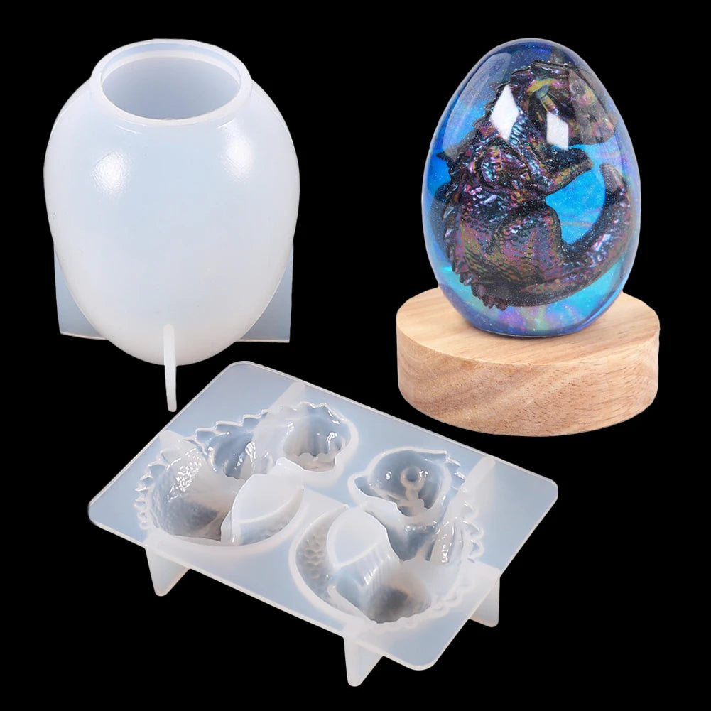3D Dragon Egg Silicone Mold for Resin, Candle, Soap & DIY Crafts