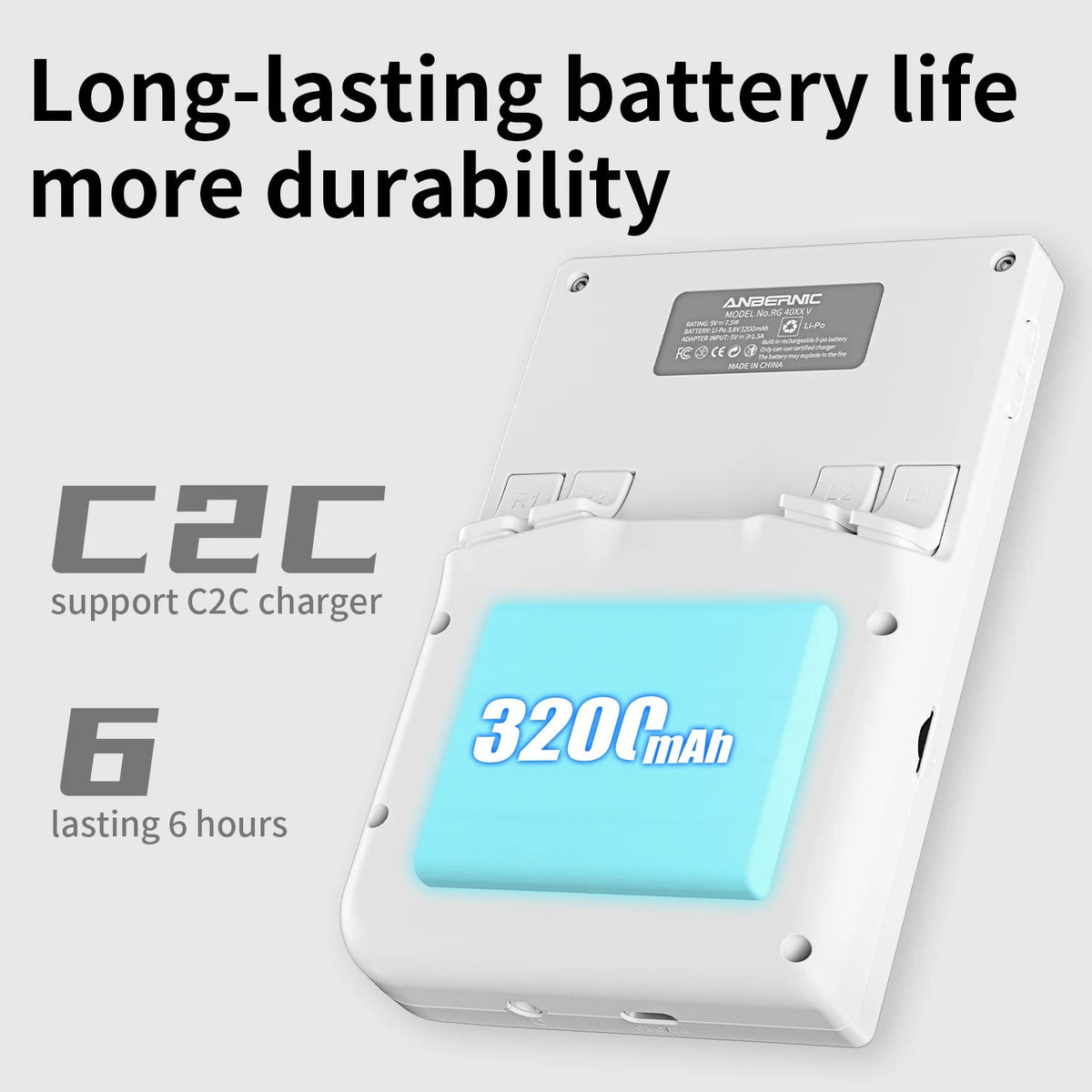 FanzyMarket Retro 64-bit Linux handheld game console with 4-inch IPS screen, 64GB storage, RGB lighting, and 5000+ games.