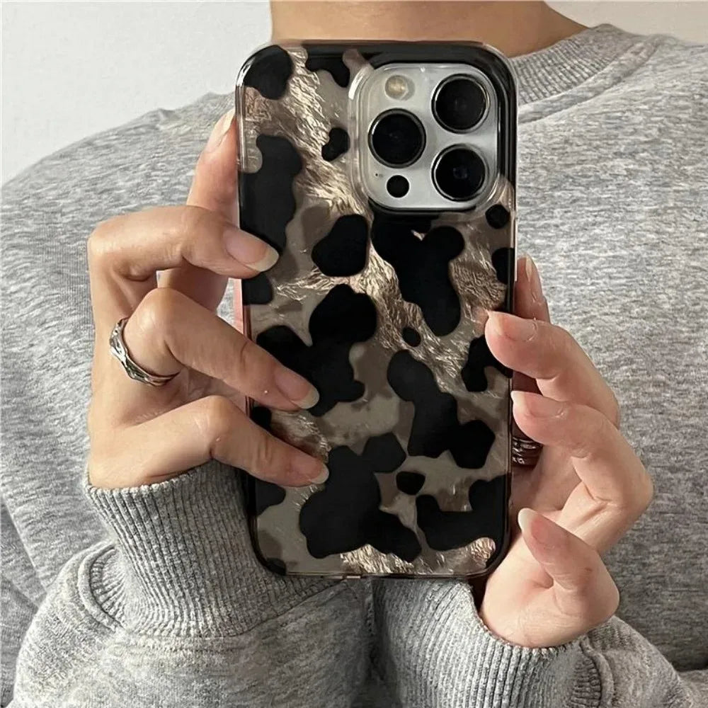 Dopamine Colorblock Plaid Full-Coverage Shockproof Phone Case – Patterned Protective Cover