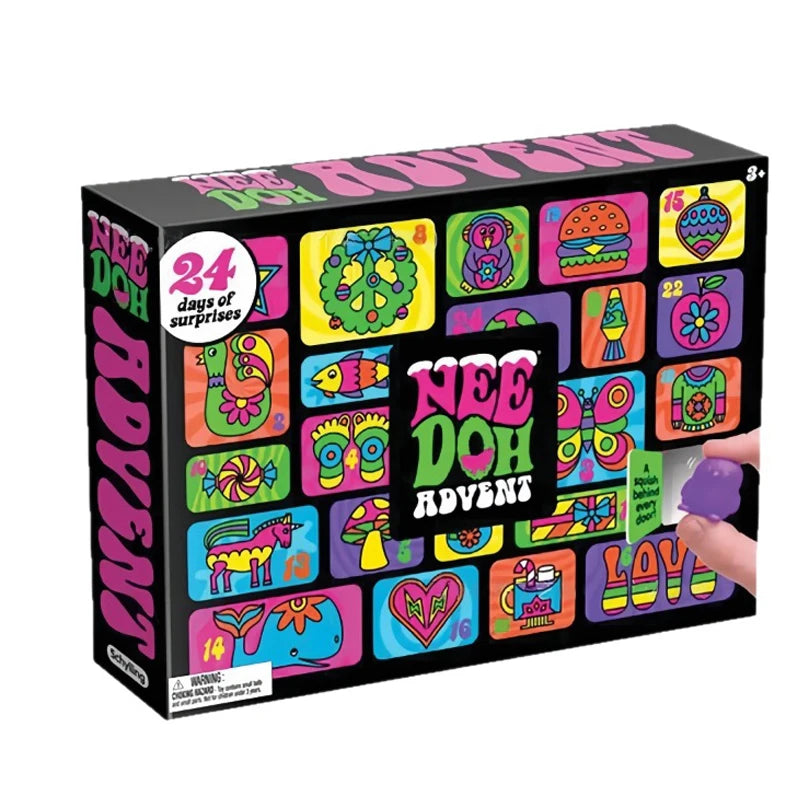 3D PVC Fidget Doll Advent Calendar Christmas Countdown Surprise Box Stress Relief Toys Holiday Gift