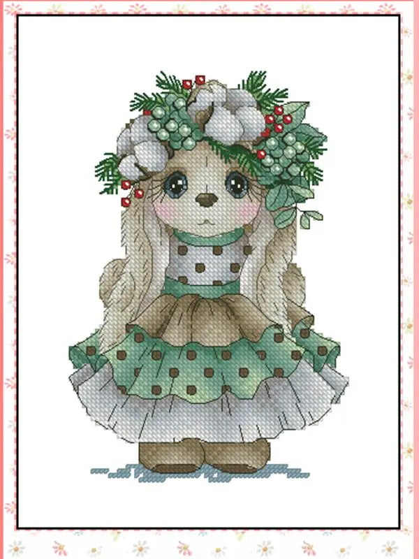 Counted Cross Stitch Kit – Christmas Needlework DIY Decoration