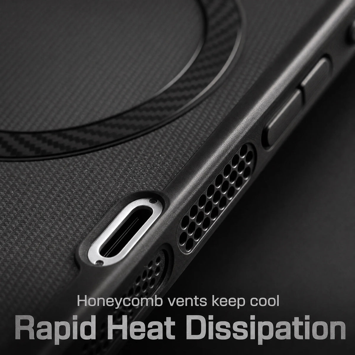 Woven Heat-Dissipation Magnetic MagSafe Phone Case - Shockproof PC+TPU Anti-Scratch Soft Cover for iPhone