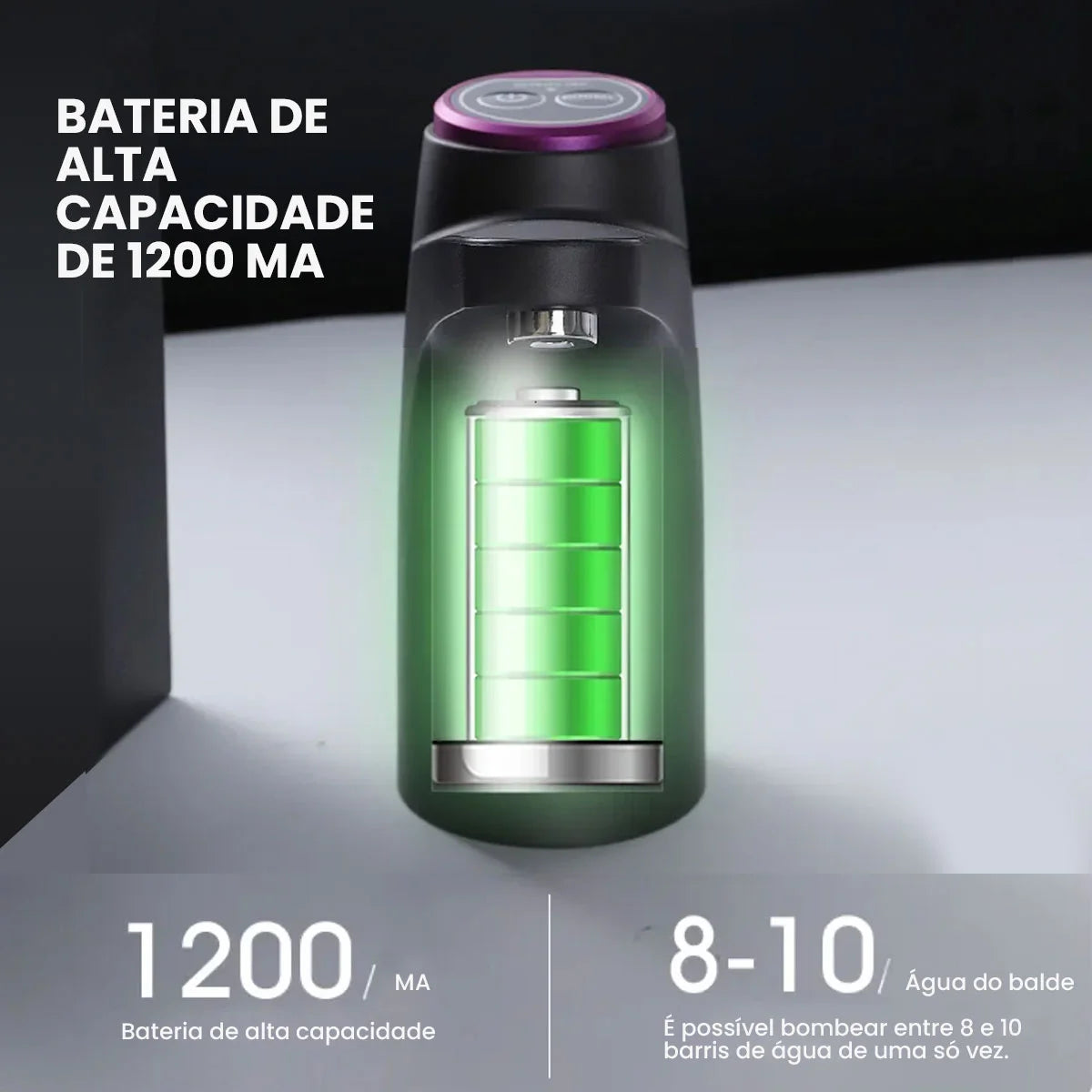 USB Rechargeable Electric Water Pump for 20L (5.3 Gal) Gallon Jug Portable Touch Dispenser for Home & Office