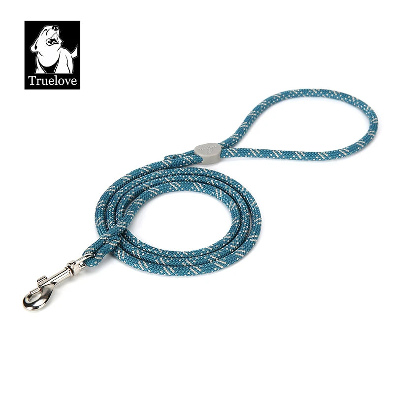 Lightweight Nylon Rope Dog Leash – 120 cm (47 in) Durable Clip for Small Dogs & Cats, Striped Outdoor Walking & Training Lead