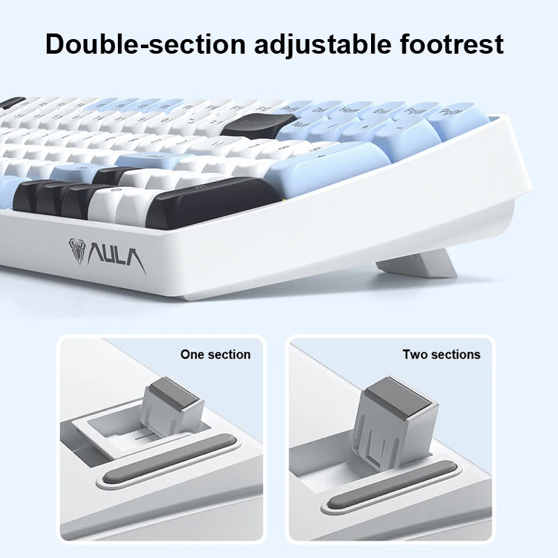 Wireless Mechanical Keyboard - 3-Mode (Wired/2.4GHz/Bluetooth), 100-Key Hot-Swap RGB PBT Keycaps, 4000mAh