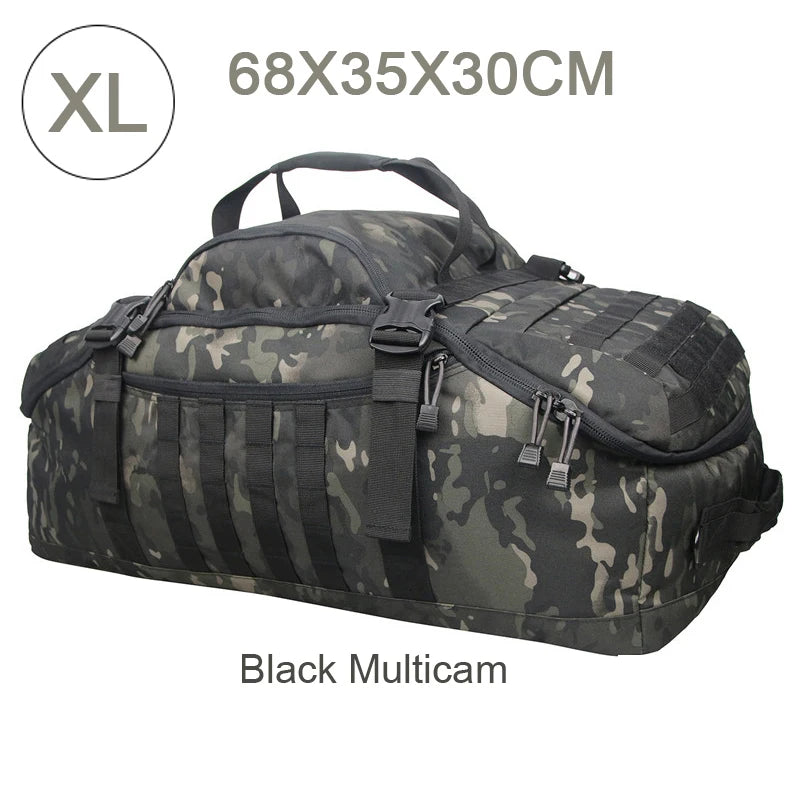 3-Way Molle Tactical Backpack Duffel Bag 30L 45L 80L for Hiking Camping Travel