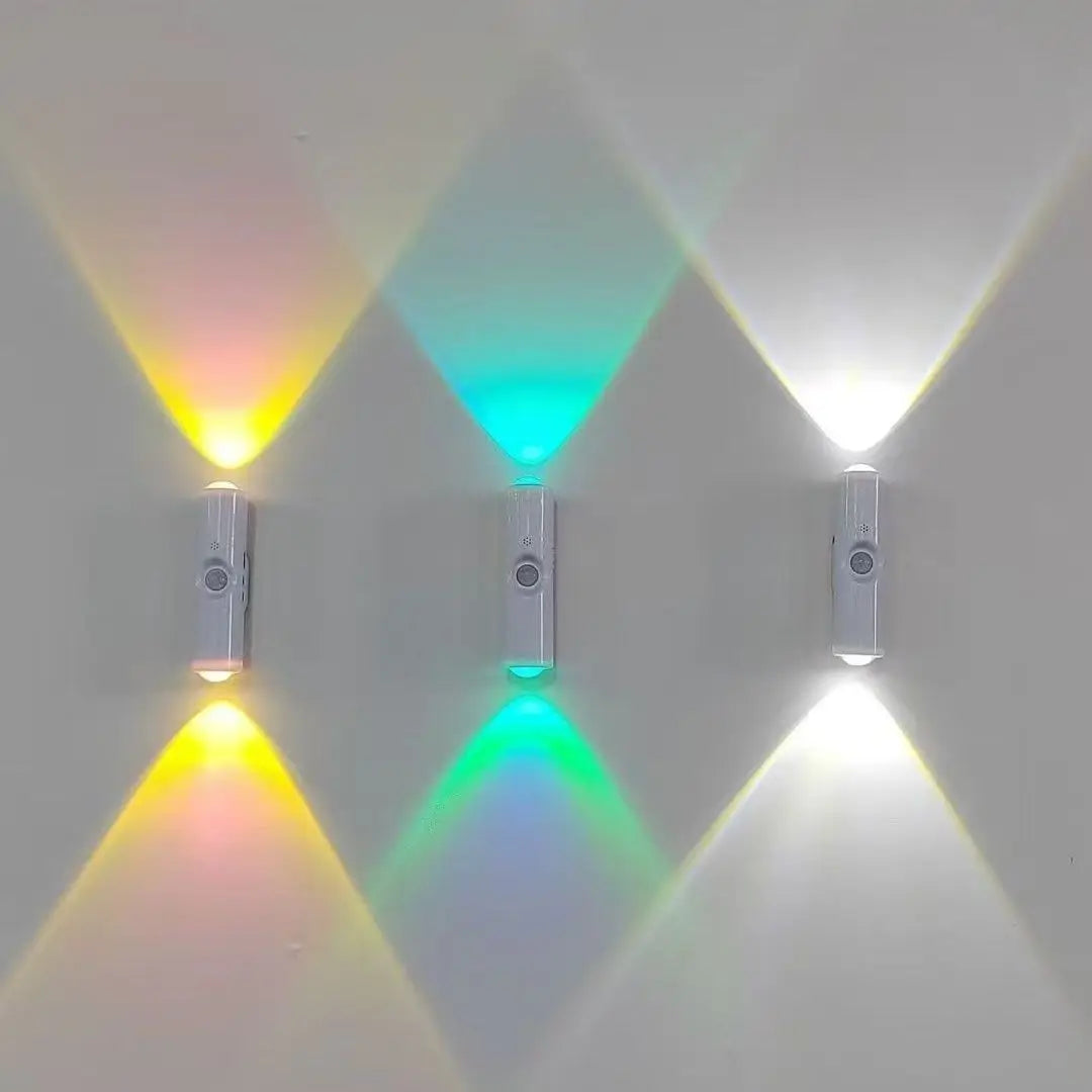RGB Gradient Motion Sensor Night Light – USB-C Rechargeable Magnetic Wall Lamp for Bedroom, Bathroom & Closet