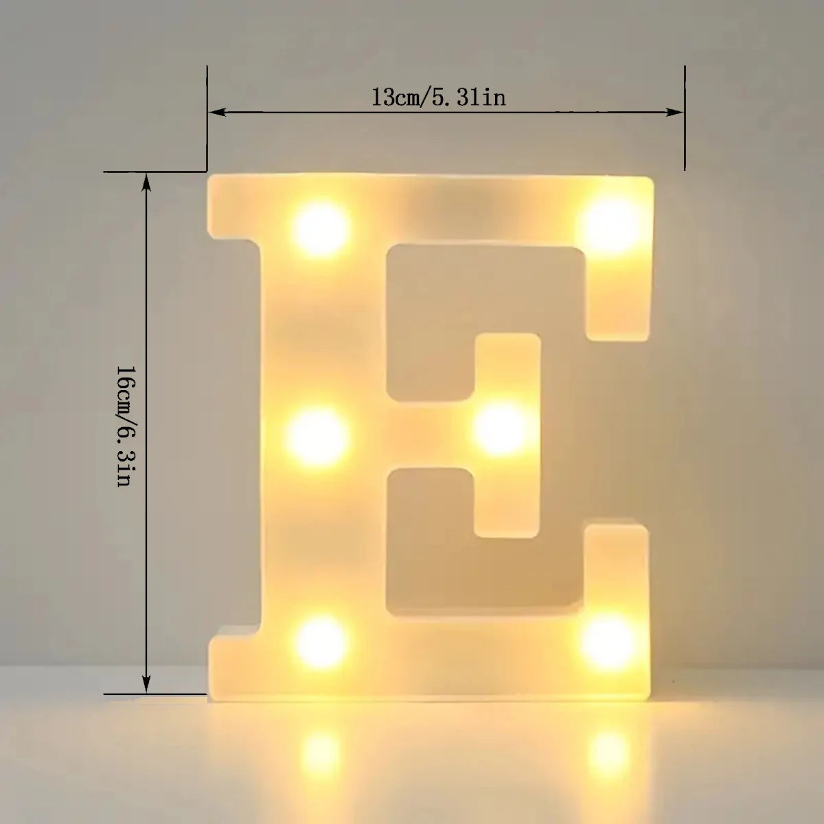 White LED Angel Night Light 6.3in (16 cm) Marquee Sign for Home, Wedding, Party & Christmas Decor