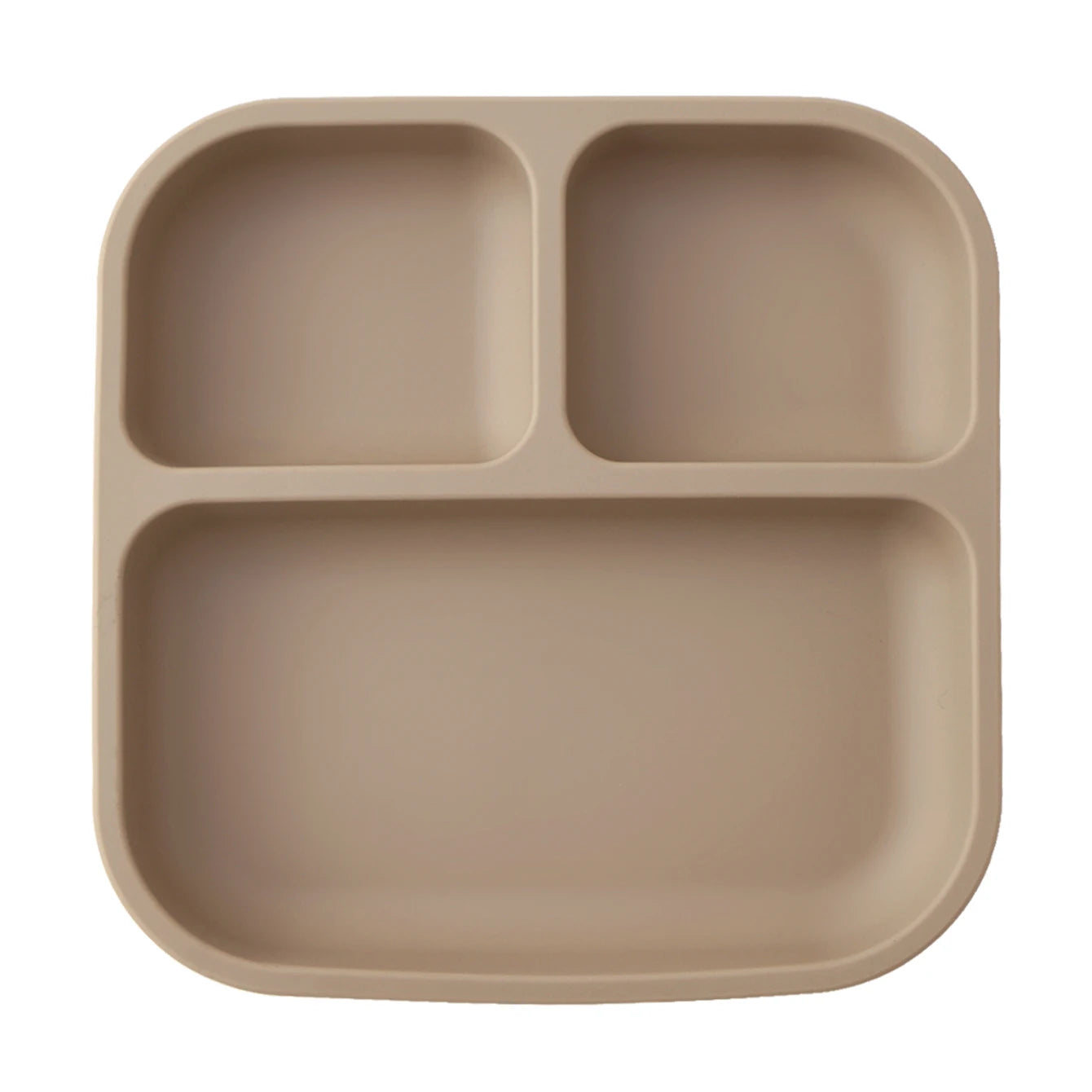 BPA-Free Silicone Suction Divided Baby Plate, Leakproof Toddler Meal Tray, Easy-Clean Kids Dinnerware