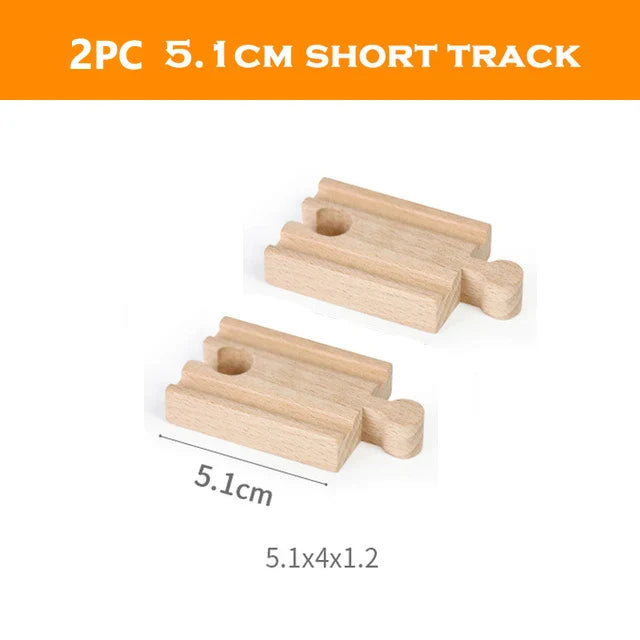 1-Piece Wooden Train Track Accessory – Compatible Railway Piece for Kids Wooden Train Sets, Educational Toy