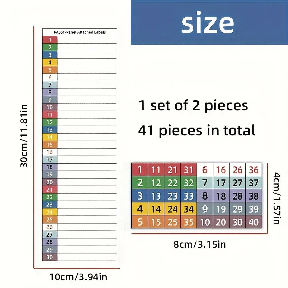Circuit Breaker Label Kit with Marking Panel — Handwritten Electrical Panel Stickers (1–10, N, T, R, S)