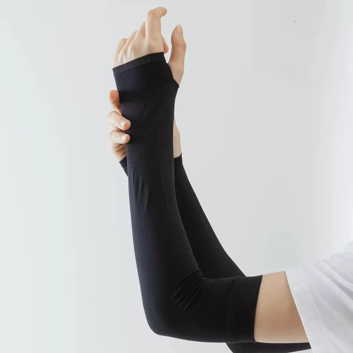 Cooling Ice Fabric Arm Sleeves - Sun Protective Sleeves for Running & Cycling - Unisex