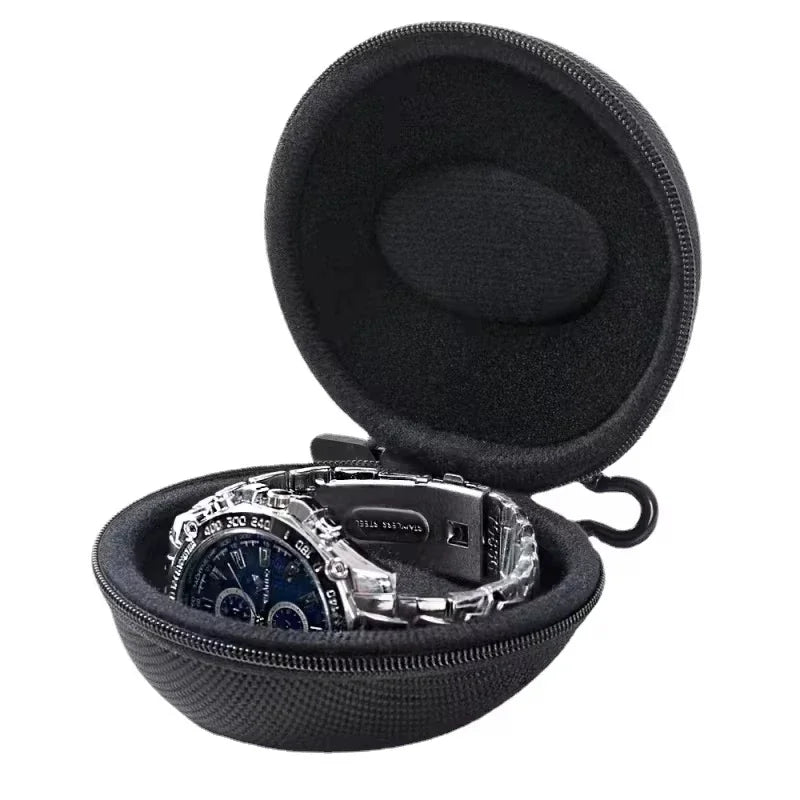 Portable EVA Single Watch Travel Case - Waterproof Zippered Watch Organizer for Smartwatches
