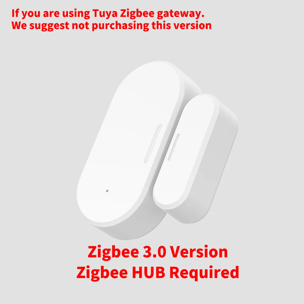 Zigbee 3.0 Door & Window Contact Sensor — Works with Home Assistant ZHA, Zigbee2MQTT, Tuya Smart Life (Zigbee Hub Required)