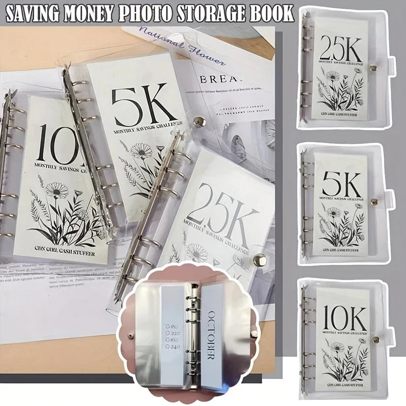 12-Month Money Saving Challenge Binder with Cash Envelopes — Budget Planner to Save $2,500 $5,000 $10,000 Gift