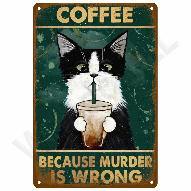 Retro Metal Wall Sign 20 x 30 cm (7.8 x 11.8 in) Vintage Tin Bedroom Wall Art