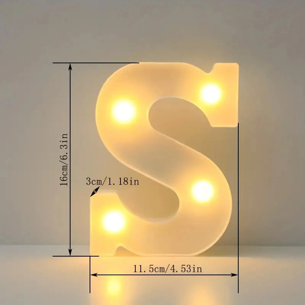 White LED Angel Night Light 6.3in (16 cm) Marquee Sign for Home, Wedding, Party & Christmas Decor