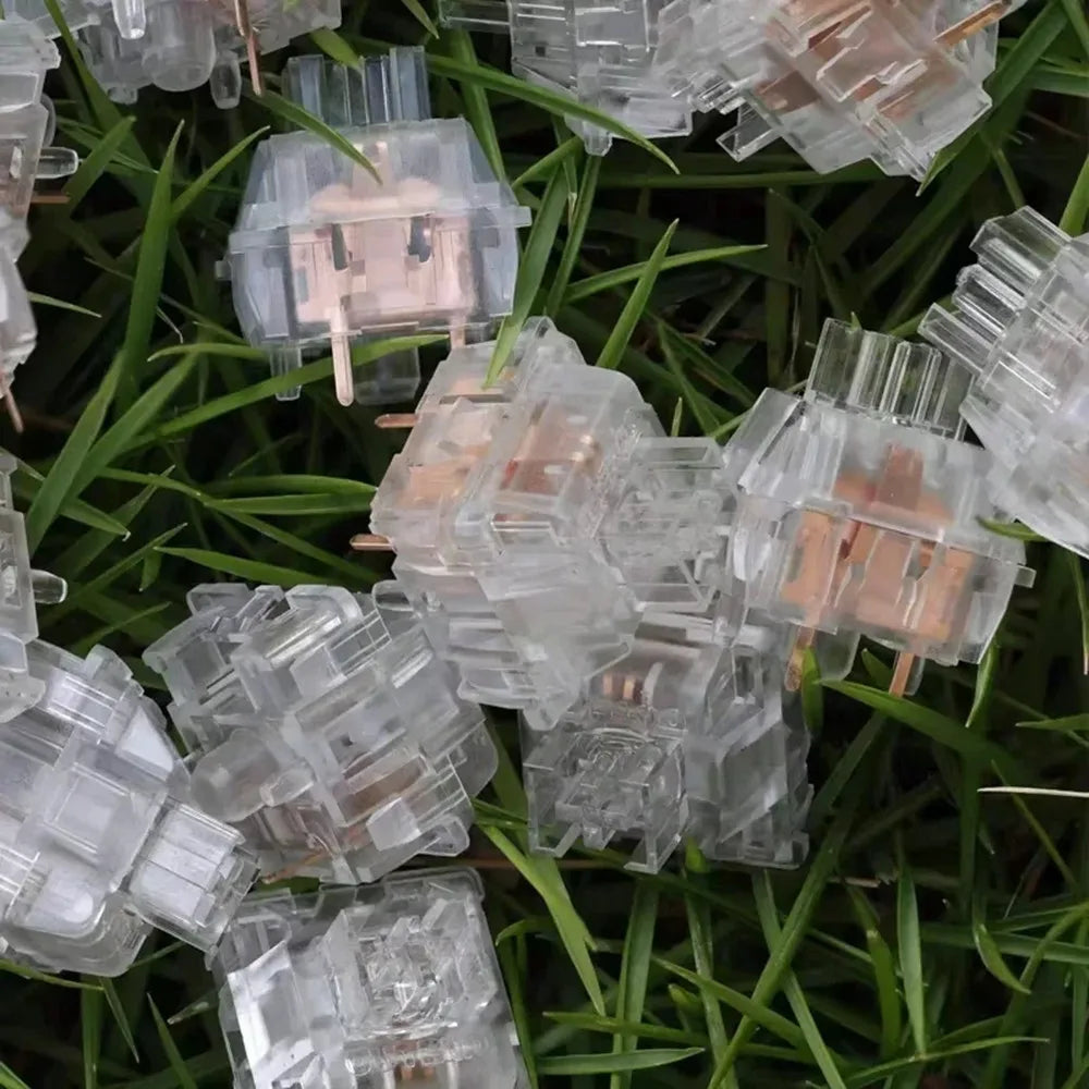 Ice Snow Silent 5-Pin Transparent Linear Mechanical Keyboard Switches - Hot-Swap Compatible