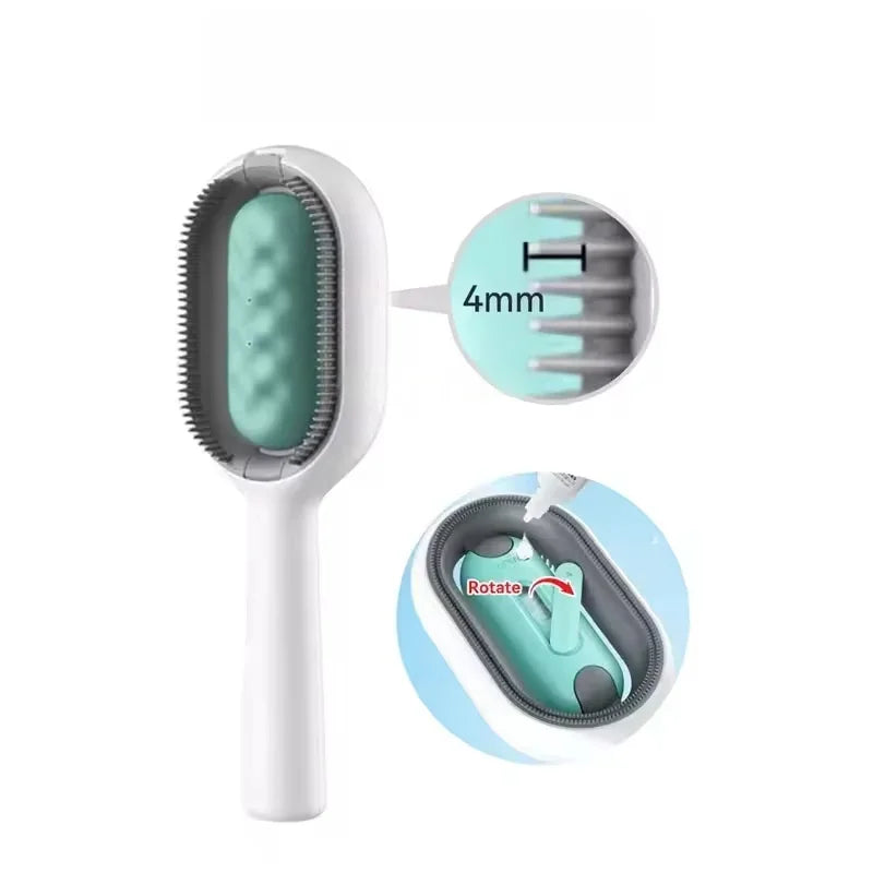 Reusable Double-Sided Pet Hair Remover Brush for Cats & Dogs – Anti-Static Soft Grooming Tool for Furniture, Carpet & Clothing