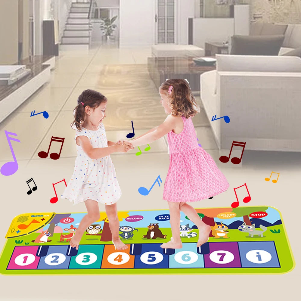 Kids Piano Mat Floor Keyboard – Musical Dance Play Mat for Toddlers, Interactive Fitness Toy Gift