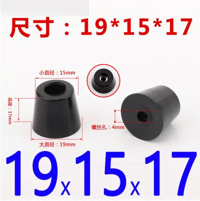8-Pack Rubber Furniture Leg Tips with Gaskets — Non-Slip Shock-Absorbing Foot Pads for Chairs Tables Speakers Cabinets