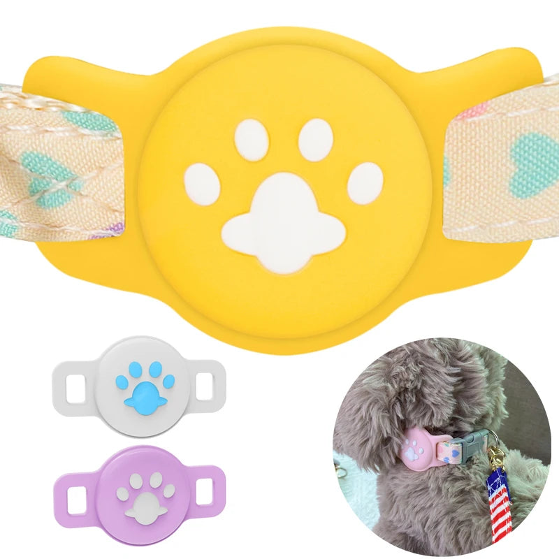 Silicone Protective Case for Bluetooth Tracker — Cute Pet Collar Holder, Anti-Lost Anti-Scratch Shockproof Cover