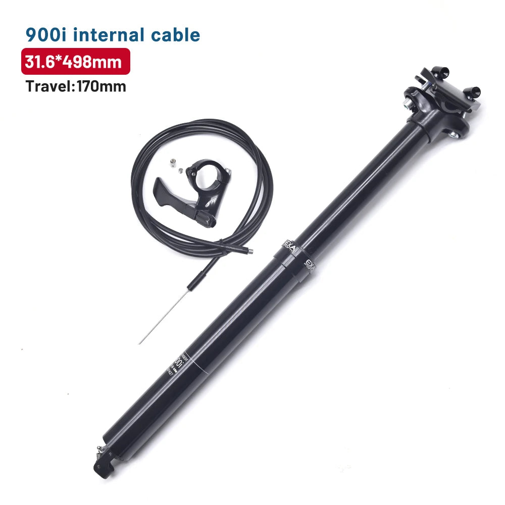 Hydraulic Dropper Seatpost — 30.9mm & 31.6mm Diameters, 100mm or 125mm Travel, Internal Cable Remote