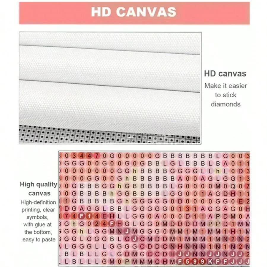 5D Full Drill Diamond Painting Kit - Neon Scream Ghost Face view 4