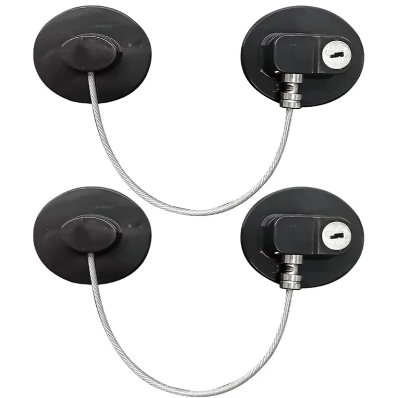 2/4/6-Pack Self-Adhesive Cabinet Locks with Keys — Baby Safety Locks for Fridge, Cabinets, Drawers, Doors & Appliances