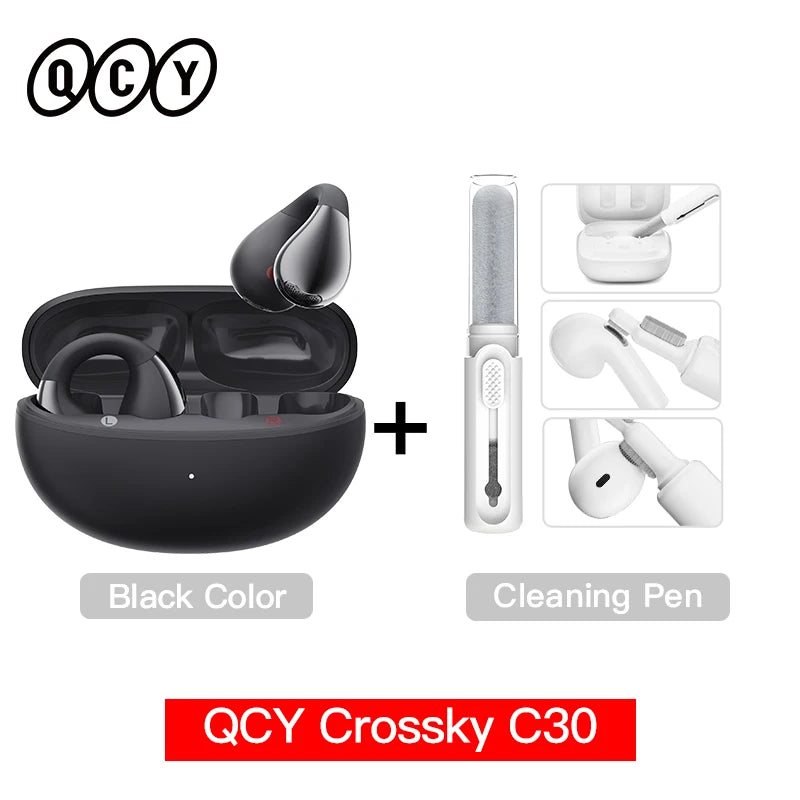 Open-Ear Ear Clip Bluetooth 5.4 Wireless Sports Earbuds – Dual-Connection, IPX4, 25H Battery