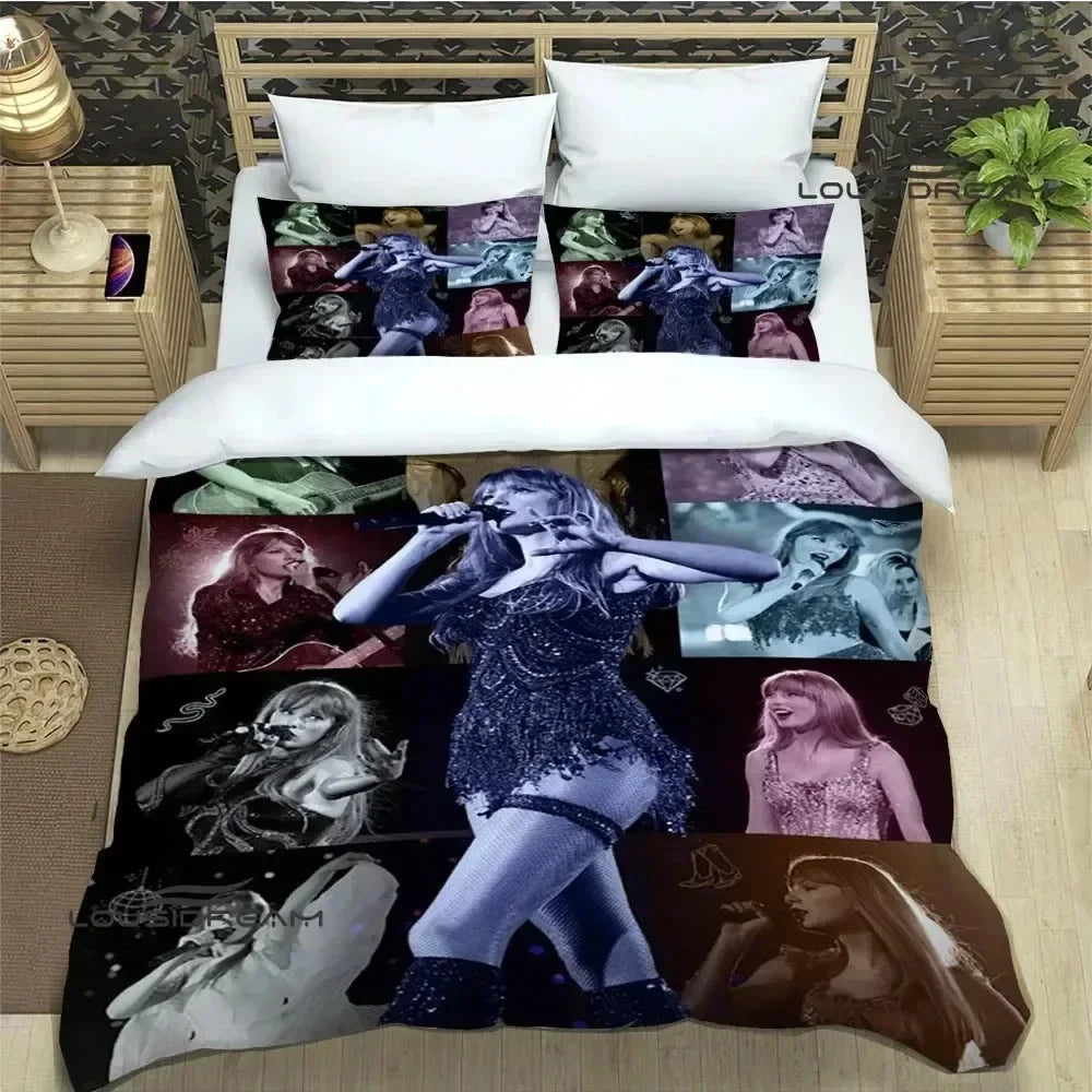 Luxury 3D Print Microfiber Duvet Cover Set with 2 Pillowcases – 100% Polyester Soft Breathable Bedding, Perfect Birthday Gift