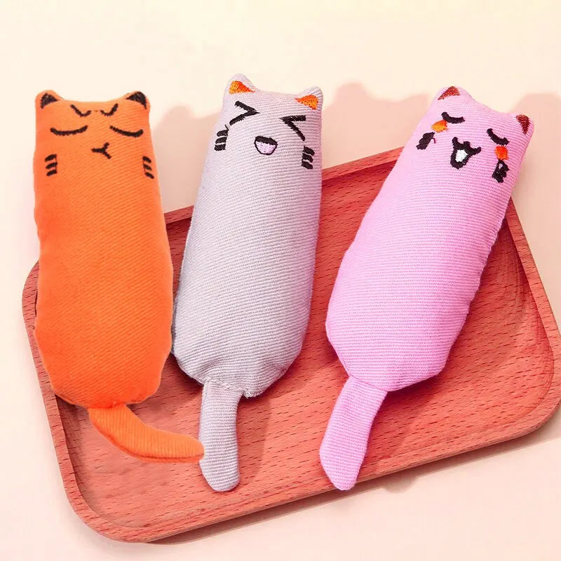 Catnip Thumb Plush Toy – Bite-Resistant Chew Pillow & Teaser for Cats, 5.0 x 2.1 in (12.6 x 5.3 cm)