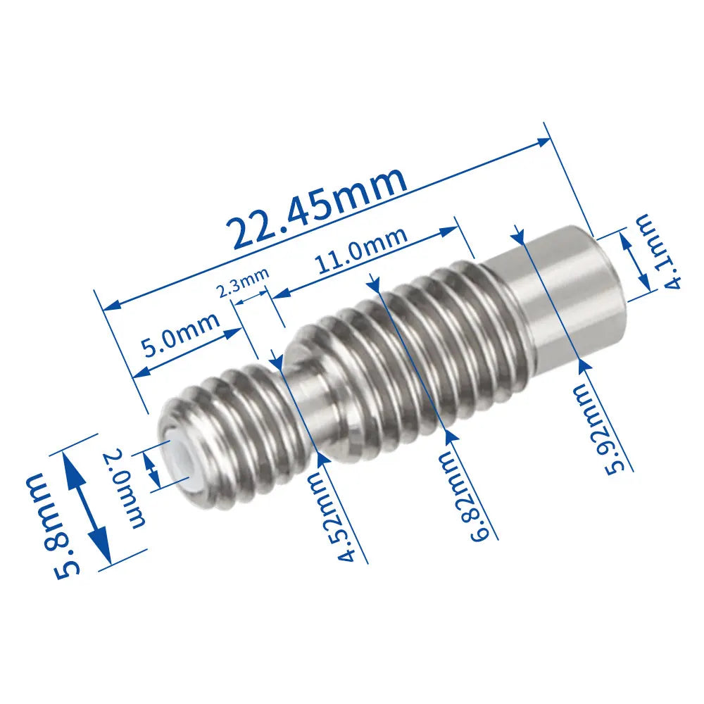All-Metal 3D Printer Hotend with Bimetal Heatbreak and Remote Heatsink, 1.75mm Filament Compatible