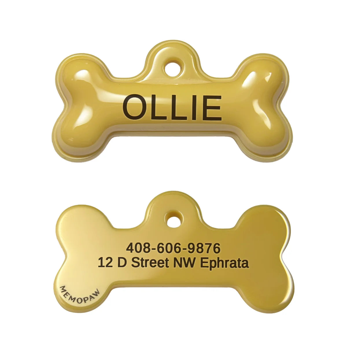 Personalized Pet ID Name Tag – Custom Engraved Anti-Lost Collar Tag for Dogs & Cats