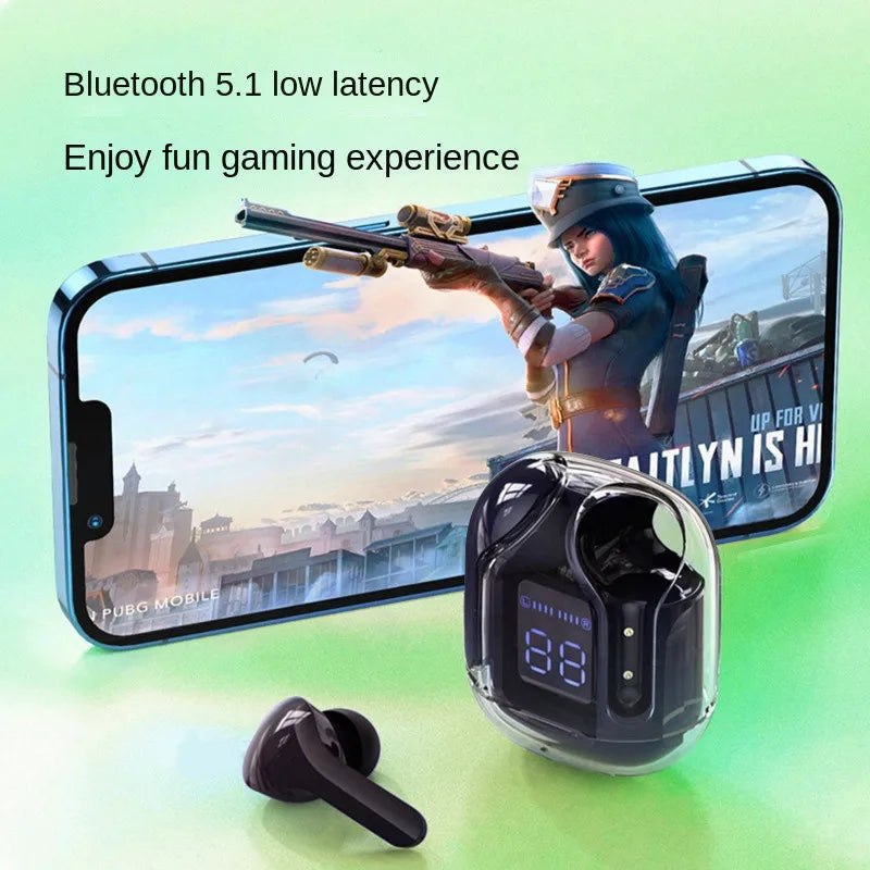Bluetooth Noise-Cancelling TWS Earbuds with Digital Display Charging Case Hi-Fi Stereo