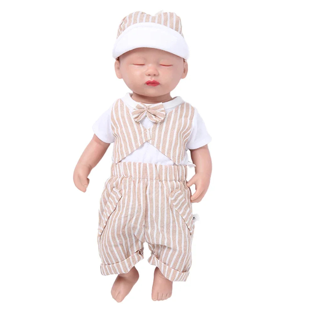 Full Silicone Reborn Baby Doll 14-15 Inch (35-38 cm) Realistic Newborn Lifelike Painted Collectible Gift