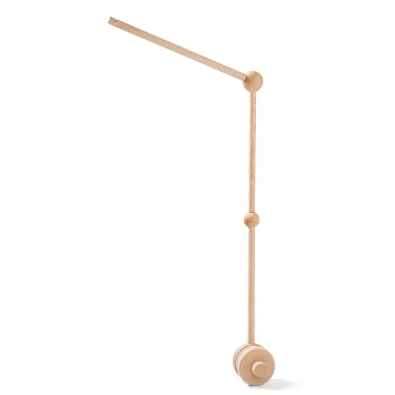 Wooden Crochet Crib Mobile with Felt Rattles – Hanging Bed Bell Toy for Newborns & Infants 0-12 Months