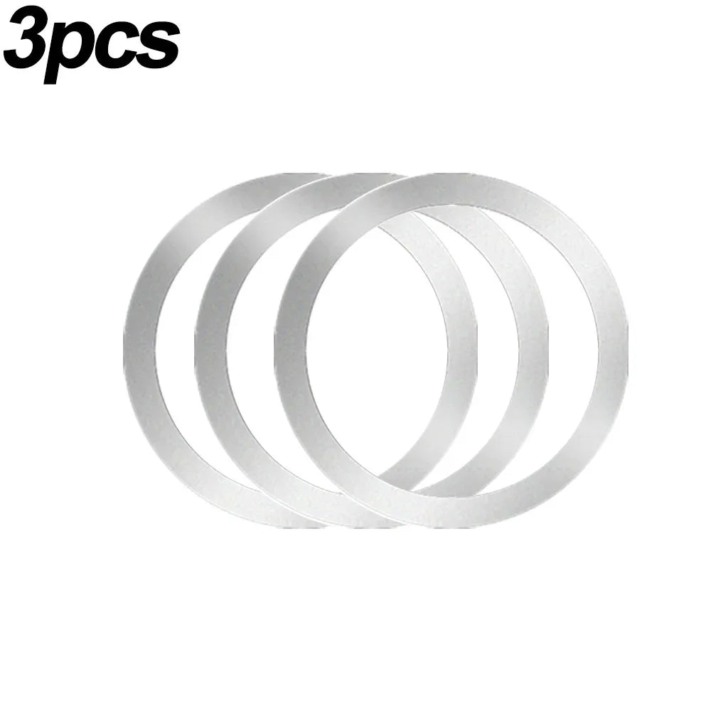 Universal Magnetic Metal Plate Ring for MagSafe Wireless Chargers – Adhesive Iron Sticker for Car Phone Holder