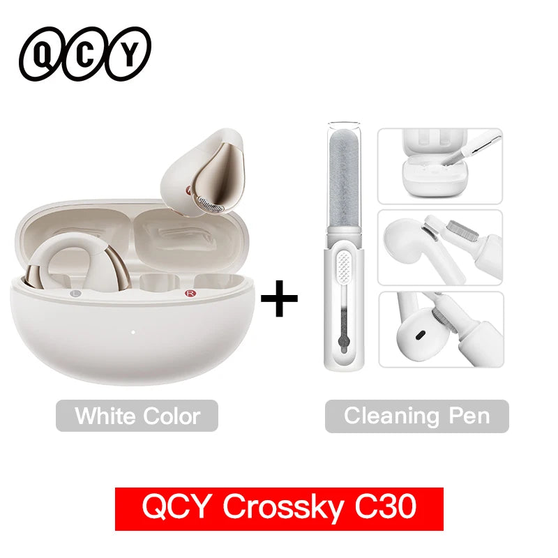 Open-Ear Ear Clip Bluetooth 5.4 Wireless Sports Earbuds – Dual-Connection, IPX4, 25H Battery