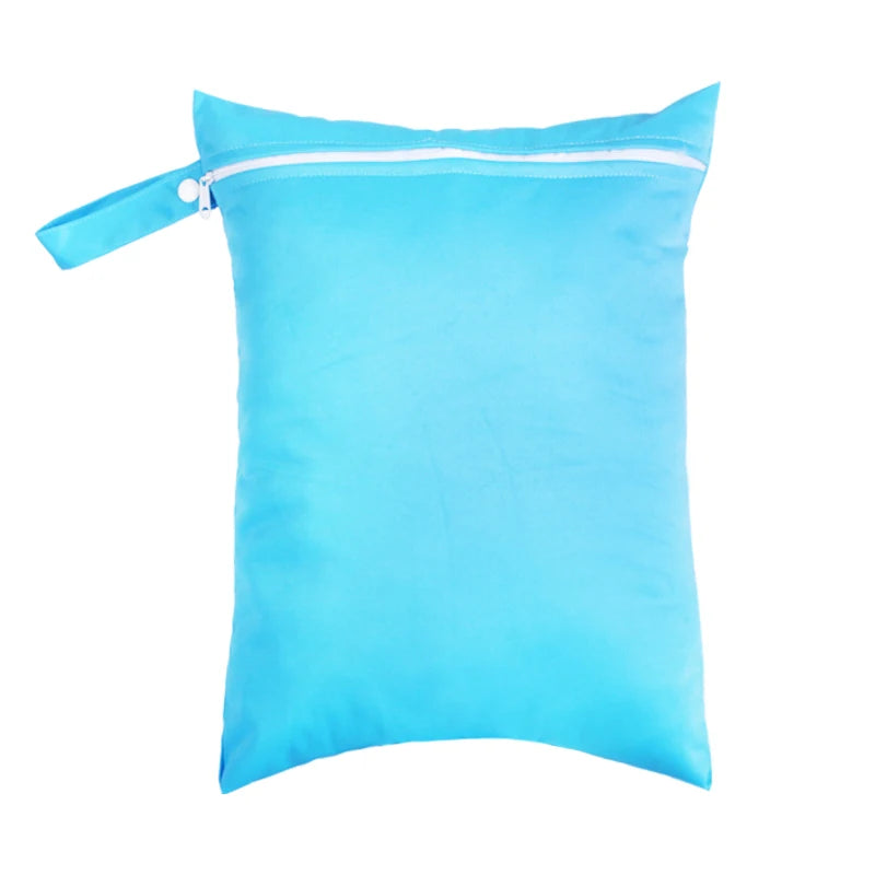 Waterproof Wet Bag 30 x 40 cm (11.8 x 15.7 in) Reusable Washable Diaper & Swim Pouch for Travel