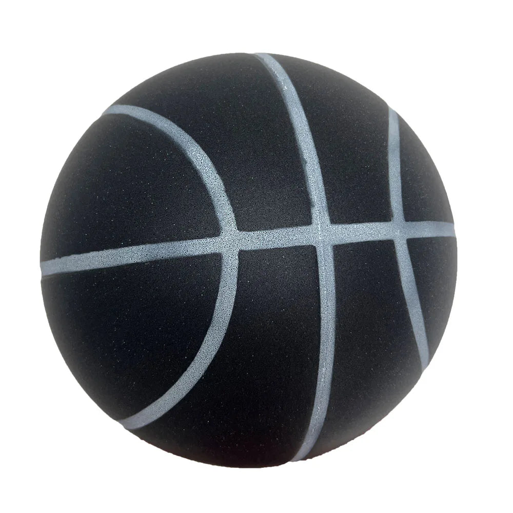Silent Foam Basketball for Indoor Play — Airless, Sizes 5/6/7