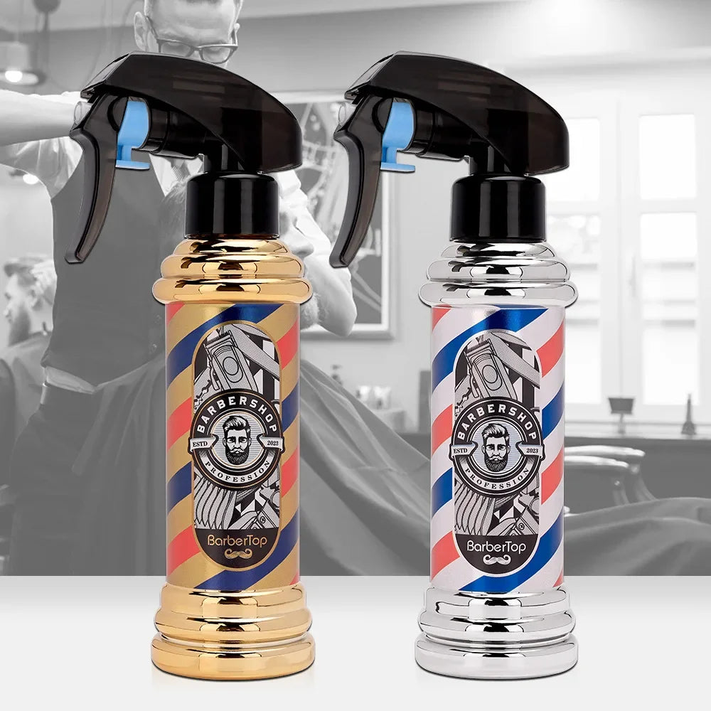 300ml Retro Mist Spray Bottle - Refillable Hairdressing Mister for Barber Salon & Home