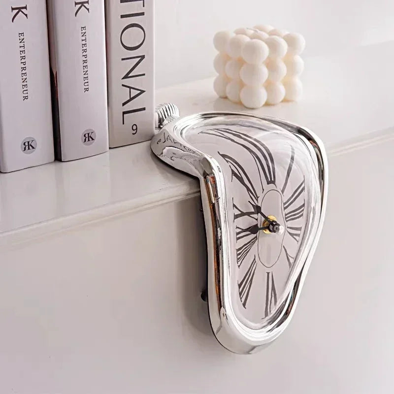 Surreal Melting Wall Clock Dali-Inspired Distorted Art Clock for Home Decor & Gift