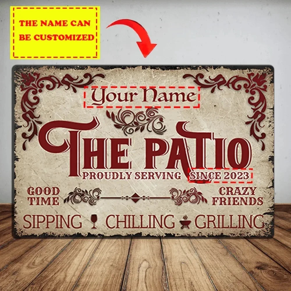 Custom 2D Metal Wall Sign 20 x 30 cm (7.9 x 11.8 in) Unframed Tin Plaque - Decorative Indoor & Outdoor Yard Ornament