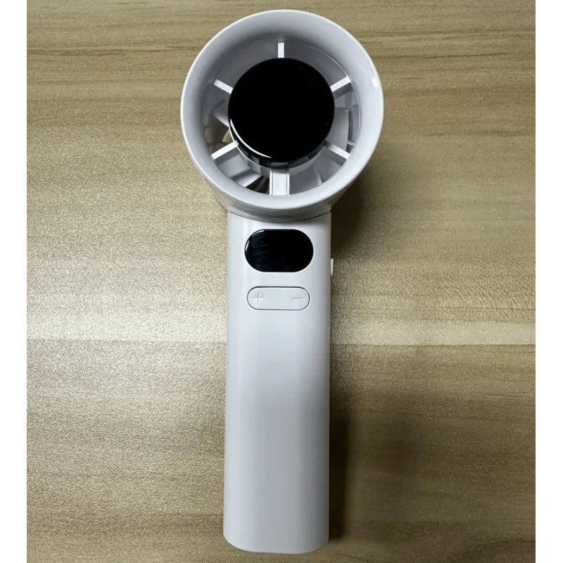 Portable Handheld USB Rechargeable Fan — High-Speed Personal Cooling with Ice Cooling & Adjustable Wind