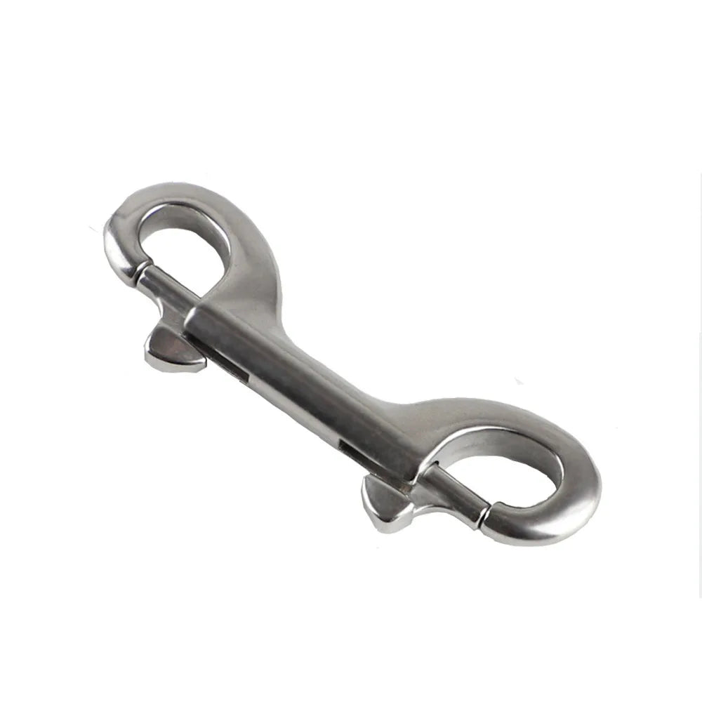 316 Stainless Steel Double-Ended Bolt Snap Hooks – Marine Grade Scuba, Leash & Keychain Clips, Multiple Sizes (76/90/100/115 mm | 3.00–4.53 in)