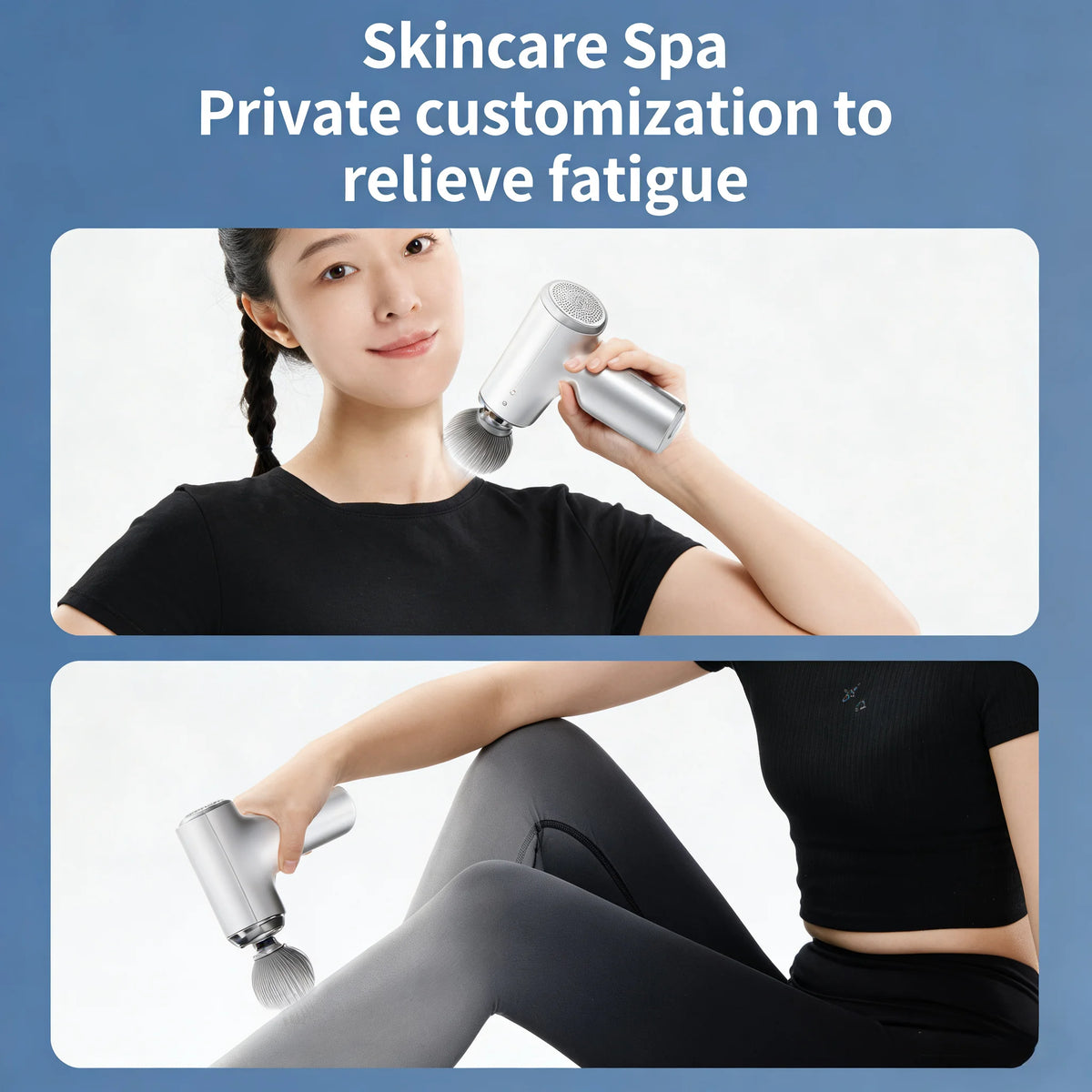 Portable Percussion Massage Gun — Full-Body Deep Tissue Massager with LED Display & 4 Interchangeable Heads